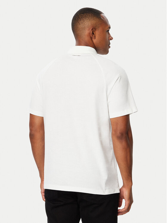Calvin Klein Jeans Calvin Klein Jeans Тениска с яка и копчета LV04RH202G Бял Regular Fit