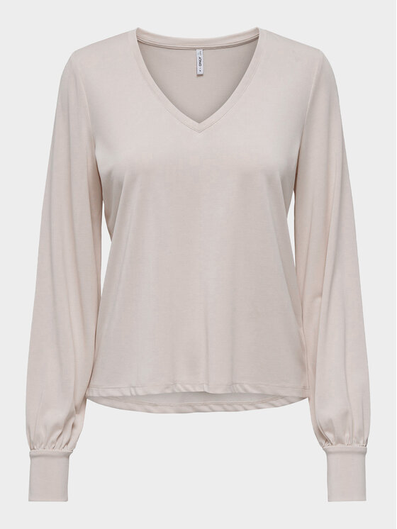 ONLY ONLY Μπλουζάκι 15310209 Εκρού Regular Fit