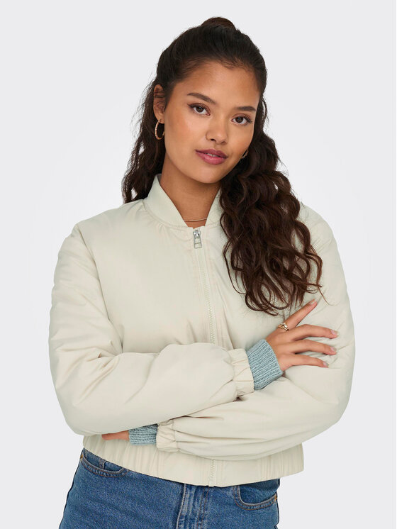 JDY JDY Kurtka bomber Dixie 15317122 Beżowy Regular Fit