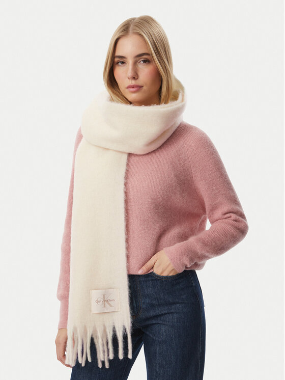 Calvin Klein Calvin Klein Szalik LV04F8105G Kremowy
