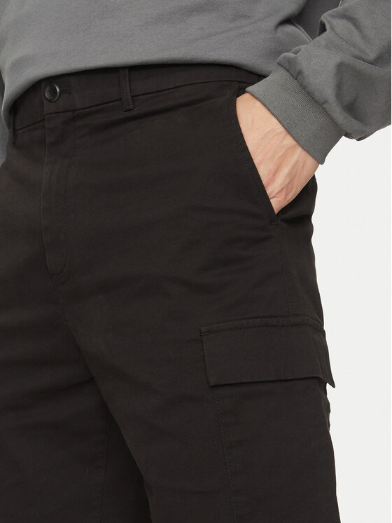 Calvin Klein Calvin Klein Szorty materiałowe Modern Twill K10K114067 Czarny Regular Fit