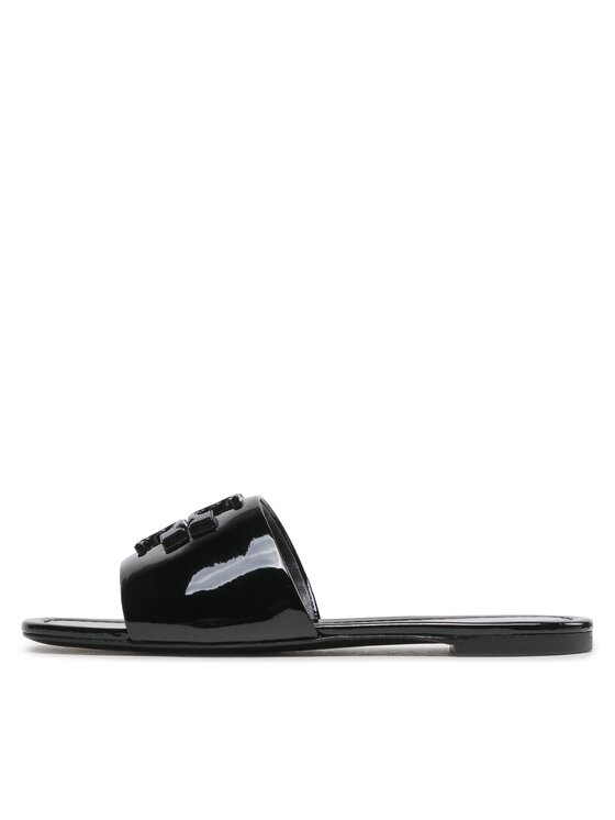 Tory Burch Tory Burch Natikači Eleanor Slide Patent Leather 149266 Črna