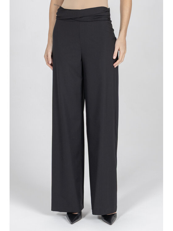 Deni Cler Milano Deni Cler Milano Spodnie materiałowe W-DC-5215-F2-G2-90-1 Czarny Loose Leg