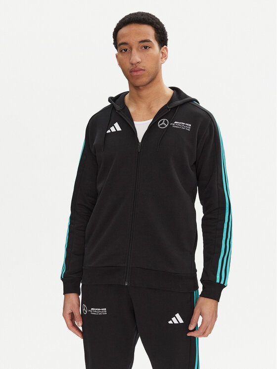 adidas Mikina Mercedes - AMG Petronas Formula One Team DNA JV5437 Čierna Regular Fit