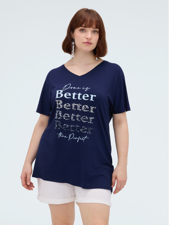 Fiorella Rubino Fiorella Rubino T-shirt G0BSL009215N034 Blu Regular Fit