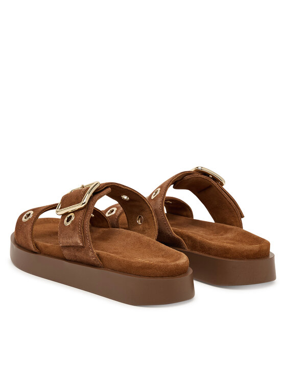 Inuikii Inuikii Šľapky Tilda Buckle 1004.003.0631 Tmavo hnedá