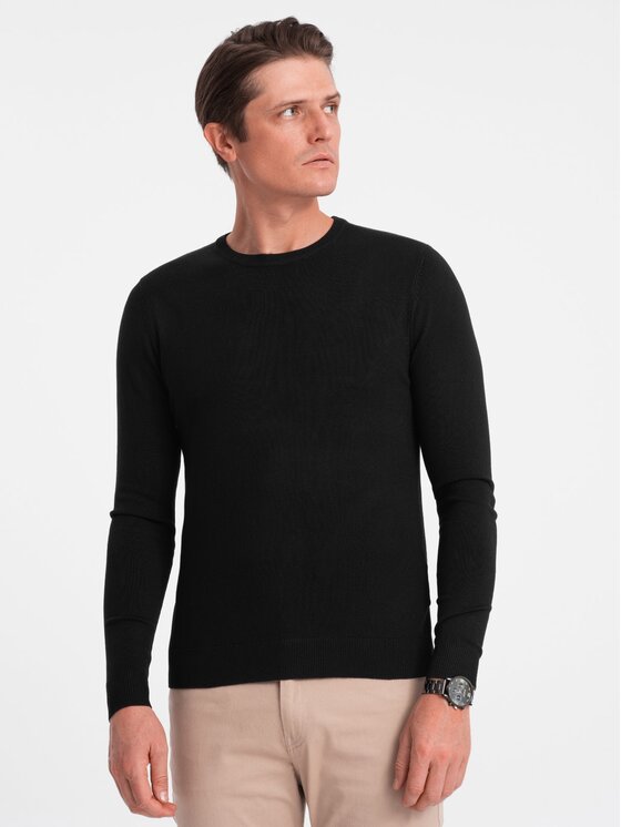 Ombre Ombre Svetr OM-SWBS-0106 Černá Regular Fit