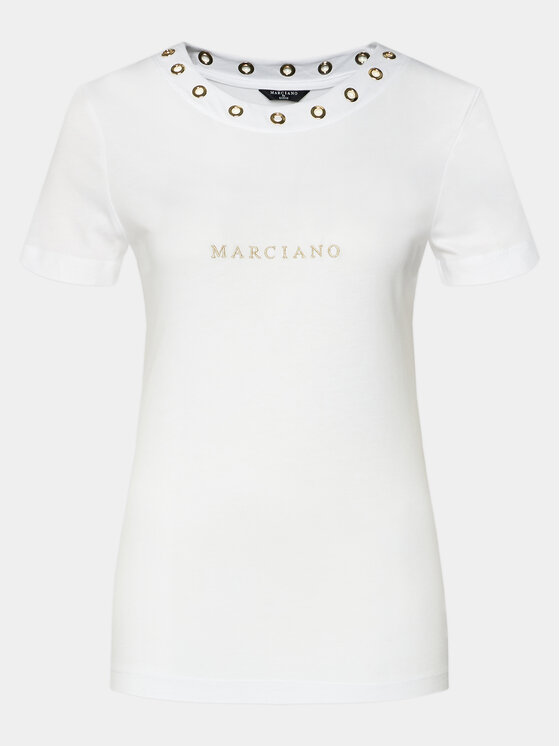 Marciano Guess Marciano Guess Marškinėliai 4RGP24 6138A Balta Regular Fit