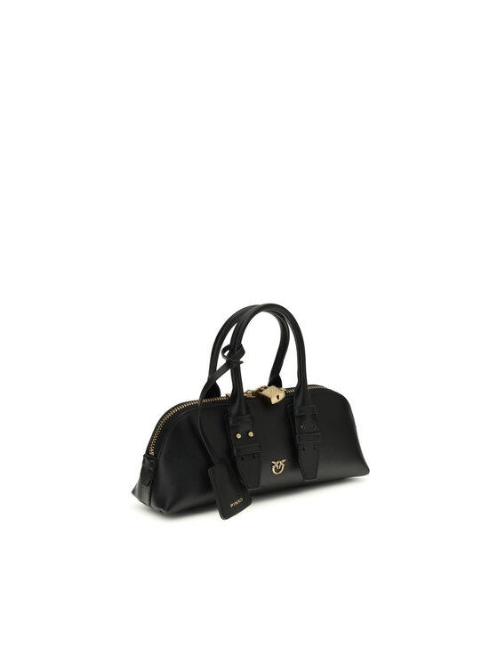 PINKO PINKO Borsetta Black Calf Leather Bos Taurus Hand Nero