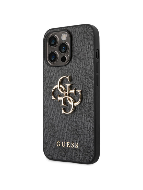 Guess Guess Etui na telefon Big Metal Logo Szary