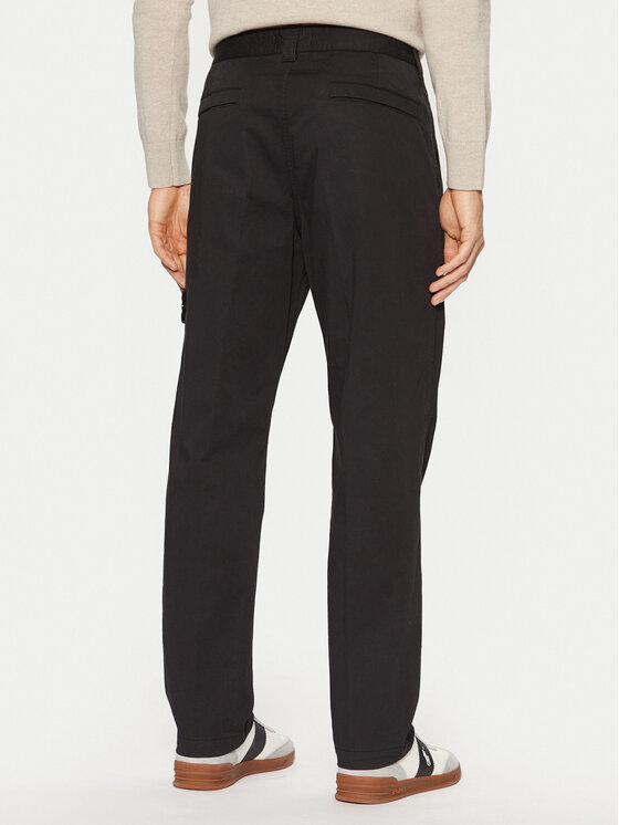 Stone Island Stone Island Auduma bikses 8115337F6 Melns Regular Fit
