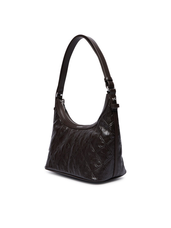 Calvin Klein Calvin Klein Handtasche Emblem Aop Debossed Shoulder Bag LV04F3874G Braun
