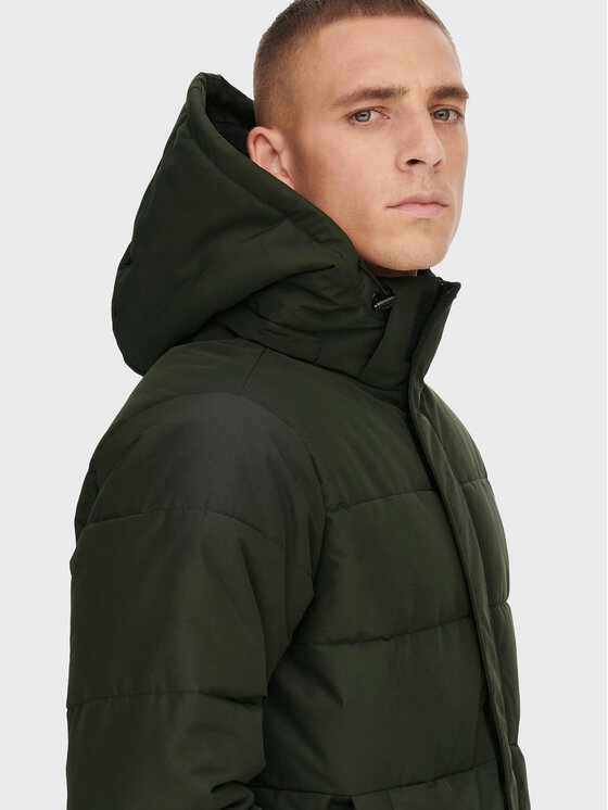 Only & Sons Only & Sons Wintermantel Carl Long 22020156 Grün Regular Fit