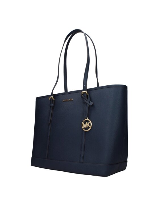 Michael Kors Michael Kors Torebka Blue Leather Shoulder Niebieski jasny
