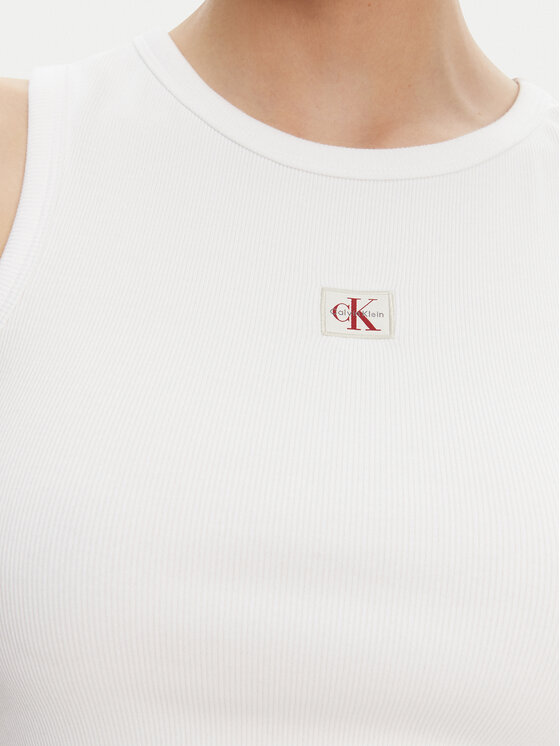 Calvin Klein Jeans Calvin Klein Jeans Top LV047C201G Biały Slim Fit