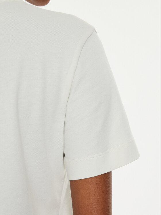 Calvin Klein Jeans Calvin Klein Jeans Marškinėliai Satin Applique J20J223925 Écru Regular Fit