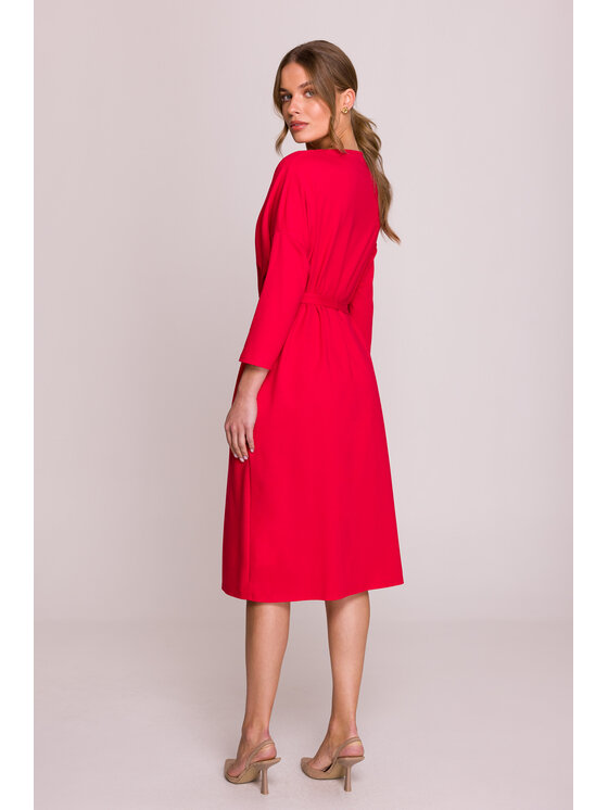 Stylove Stylove Večerní šaty S403 Červená Premium Fit