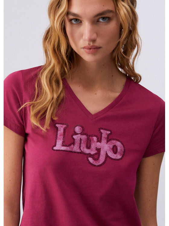 Liu Jo Liu Jo T-shirt TA6057JS923P9294 Rosso Regular Fit