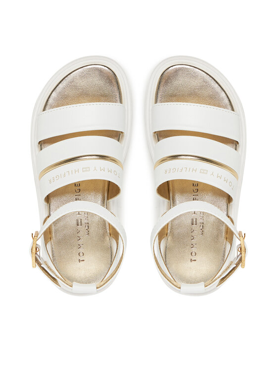 Tommy Hilfiger Tommy Hilfiger Sandały Sandal T4A2-33798-0371 M Biały