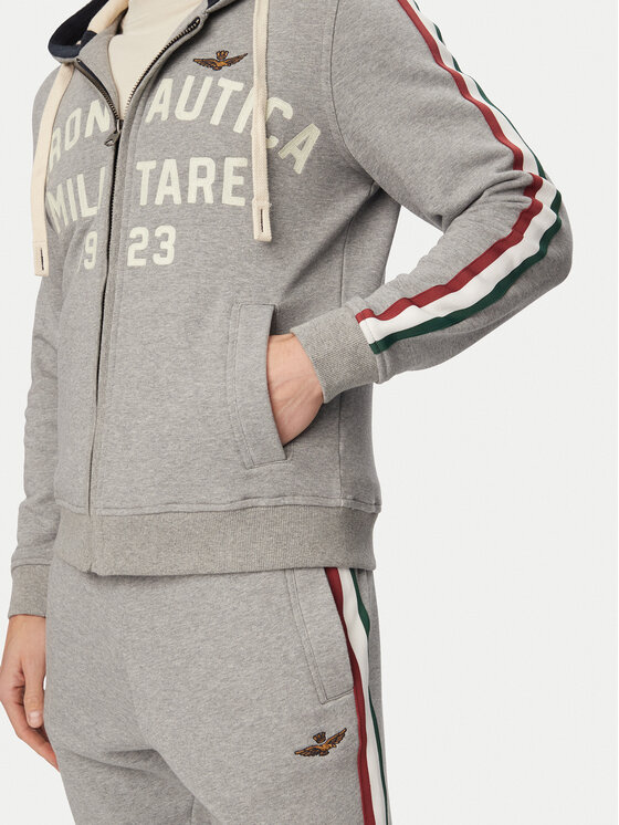 Aeronautica Militare Aeronautica Militare Tepláková souprava 261TF0107UF00677 Šedá Regular Fit