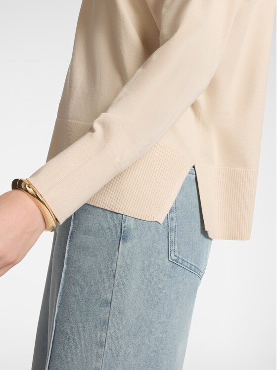 Elena Mirò Elena Mirò Sweter M035Z000796N002 Kremowy Over Fit