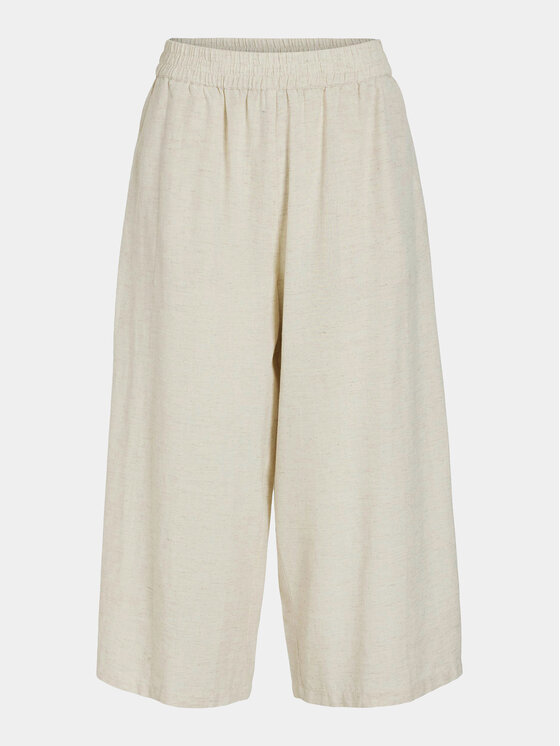 Vila Vila Pantaloni culotte Prisilla 14096234 Beige Straight Fit