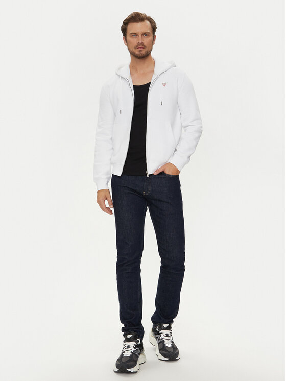 Guess Jeans Guess Jeans Μπλούζα M4YQ28 K9V31 Λευκό Regular Fit