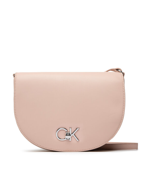 Geantă Calvin Klein Re-Lock Saddle Bag K60K609871 Roz