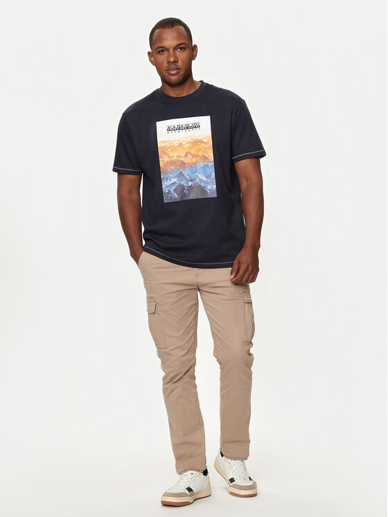 Napapijri Napapijri T-Shirt S-Rollin NP0A4I3D Dunkelblau Regular Fit
