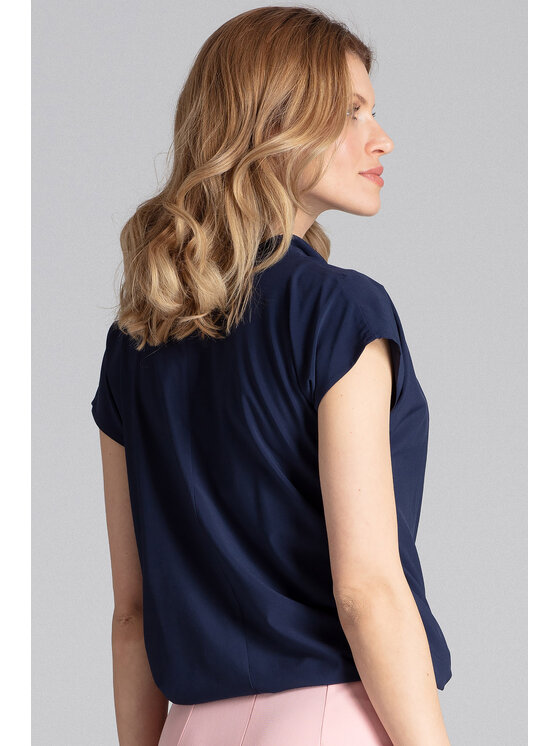FIGL FIGL Blúzka M652 Tmavomodrá Regular Fit