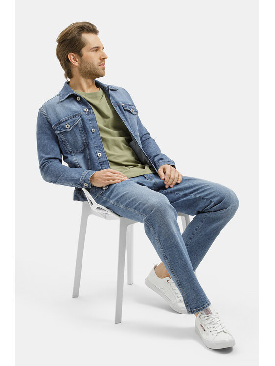 Cross Jeans Cross Jeans Kurtka jeansowa A 320-029 Niebieski Regular Fit