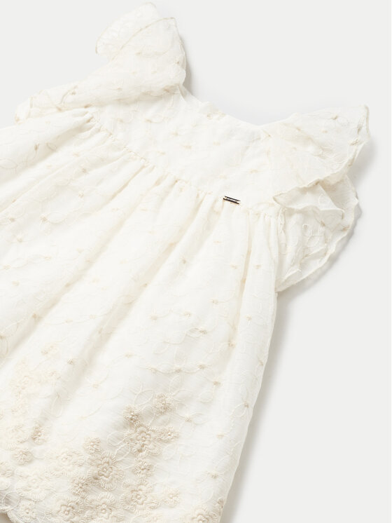Mayoral Mayoral Sukienka elegancka 1907 Écru Regular Fit