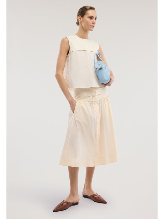 Trussardi Trussardi Spódnica midi 1186A000667N011 Biały Regular Fit