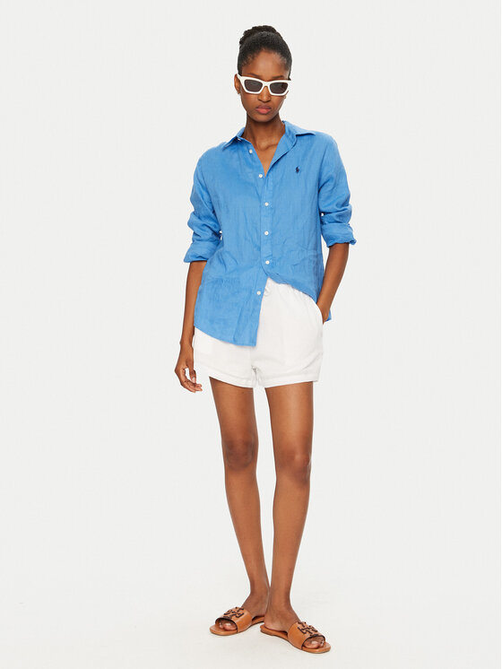 Seafolly Seafolly Шорти от плат Beachedit 55429-SH Бял Regular Fit