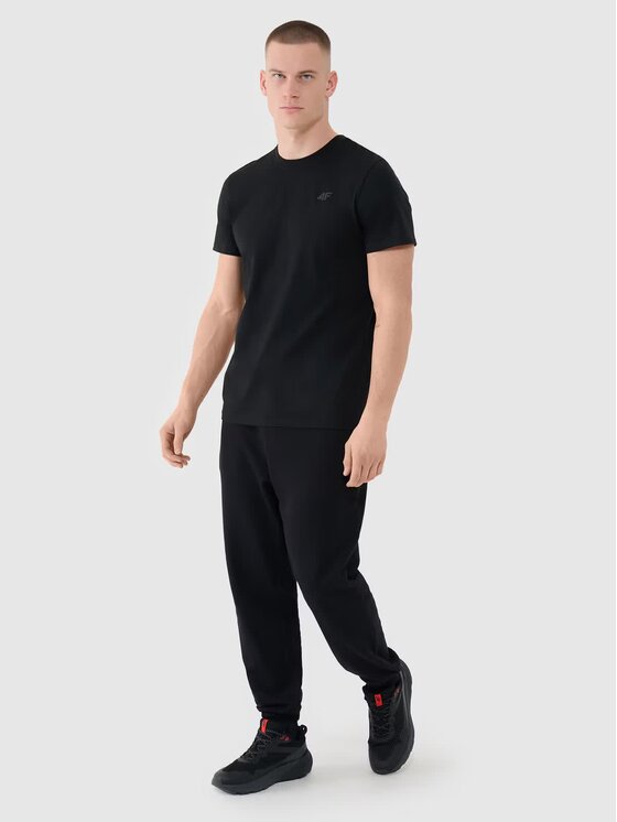 4F 4F Tričko 4FWMM00TTSHM2256-20S Čierna Regular Fit