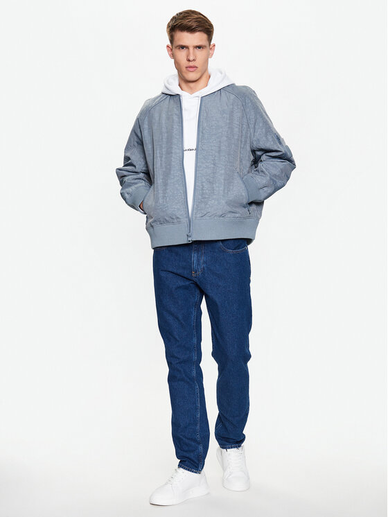 Calvin Klein Jeans Calvin Klein Jeans Μπόμπερ μπουφάν J30J322938 Γκρι Relaxed Fit