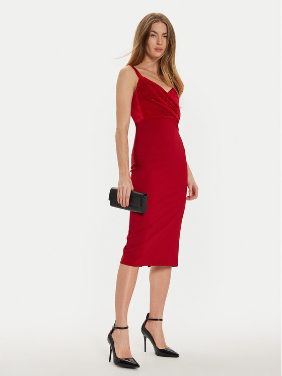 Rinascimento Rinascimento Coctailkleid CFC0019703002 Rot Slim Fit