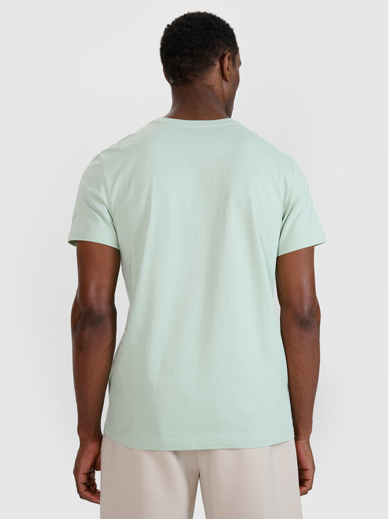 4F 4F T-Shirt A NEW ROAD AHEAD Turkusowy Regular Fit