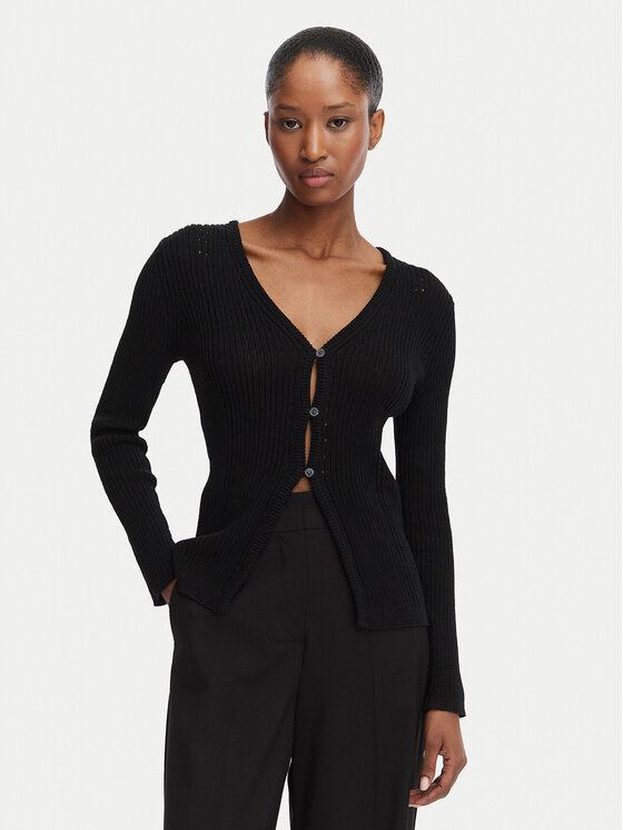 Calvin Klein Calvin Klein Strickjacke LV047G317G Schwarz Classic Fit