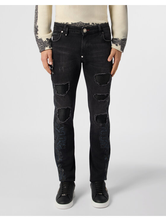 PHILIPP PLEIN PHILIPP PLEIN Jeansy 31227 Černá Skinny Fit