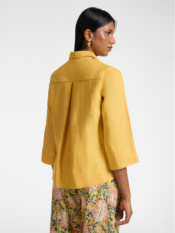 Elena Mirò Elena Mirò Koszula 5013P000322N018 Żółty Boxy Fit