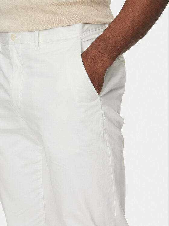 Tommy Hilfiger Tommy Hilfiger Chinosy Denton MW0MW37873 Biały Slim Fit