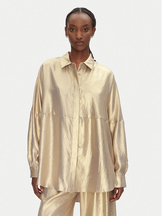 ACCESS FASHION ACCESS FASHION Košile 53-7016-922 Zlatá Loose Fit