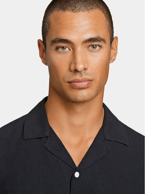Lindbergh Lindbergh Cămașă 30-203319 Negru Relaxed Fit