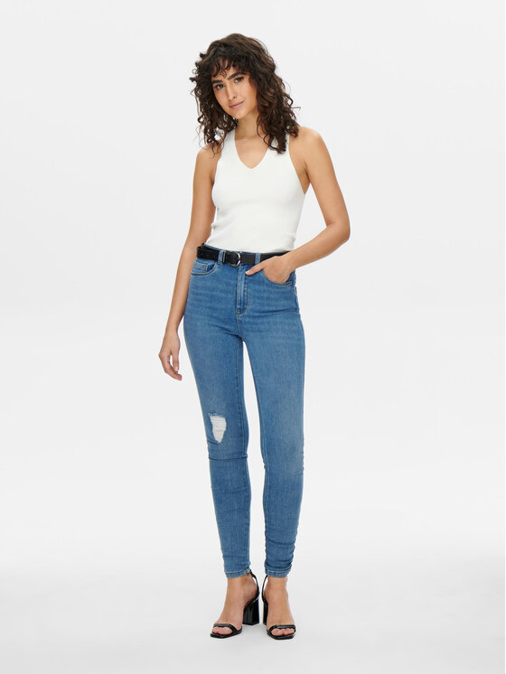 JDY JDY Top Sabrina 15258897 Biela Slim Fit