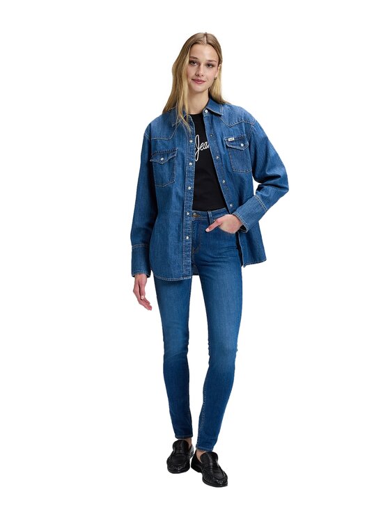 Lee Lee Jeansy 112387496 Niebieski Skinny Fit