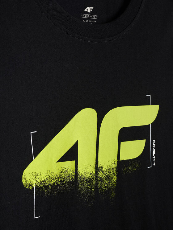 4F 4F T-Shirt COMMERCIAL Czarny Regular Fit