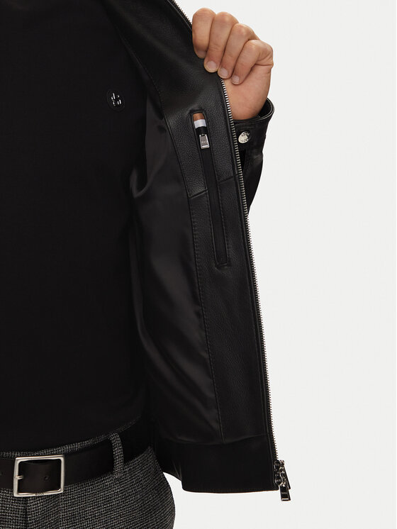 BOSS Boss Lederjacke H-Mansell2 50518906 Schwarz Regular Fit