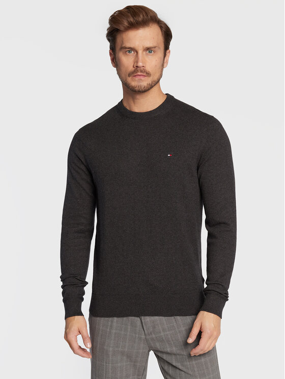 Tommy Hilfiger Tommy Hilfiger Πουλόβερ MW0MW28046 Γκρι Regular Fit