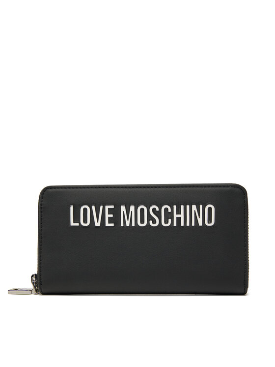 Duży Portfel Damski LOVE MOSCHINO, Czarny, JC5611PP1MKD000B